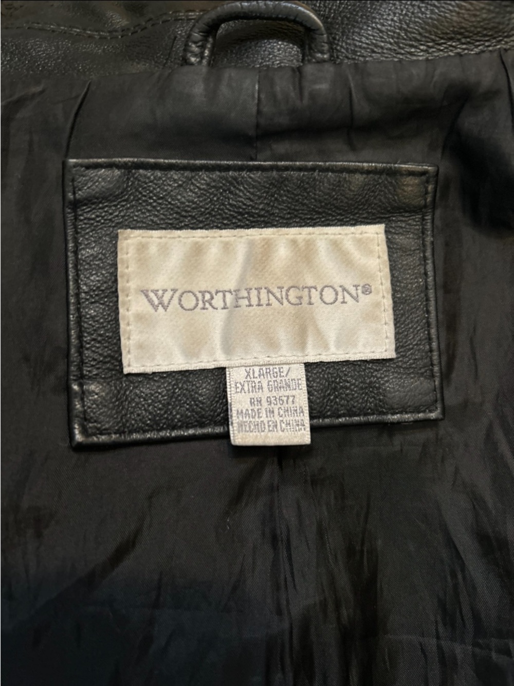 Worthington Genuine Leather Blazer Women’s XL Black 100% Leather Jacket - Picture 10 of 11
